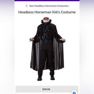 Headless Horseman Kids Costume - Black